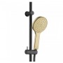 Kaya Rail Shower Matte Black With Urban Brass Head Kaya Rail Shower Matte Black With Urban Brass Head